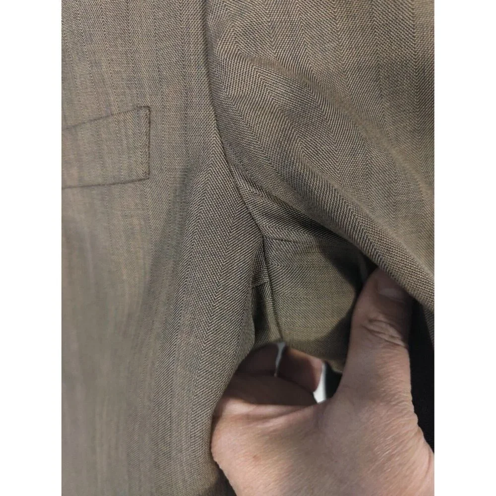 Zandello men's jacket 44R Light Brown brown/Beige Sports Coat Blazer 4 Button